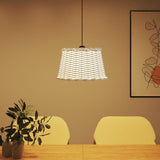 Vidaxl Deckenlampenschatten Ø45x28 cm Wicker Weiß - afbeelding 3