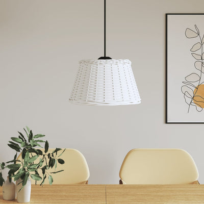 Vidaxl Deckenlampenschatten Ø50x30 cm Wicker Weiß