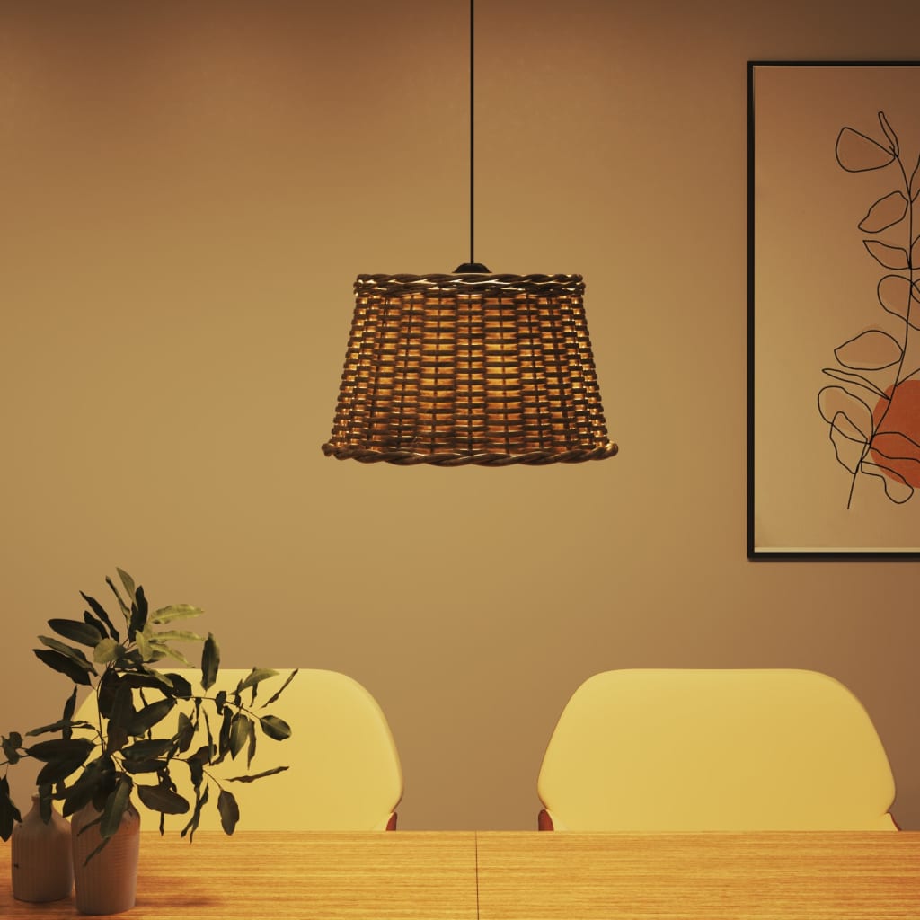 Vidaxl Deckenlampenschatten Ø45x28 cm Wicker Brown