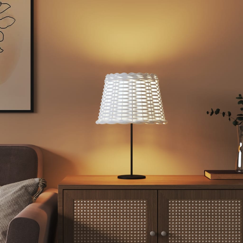 Vidaxl -Lampenschatten Ø30x20 cm Wicker Weiß