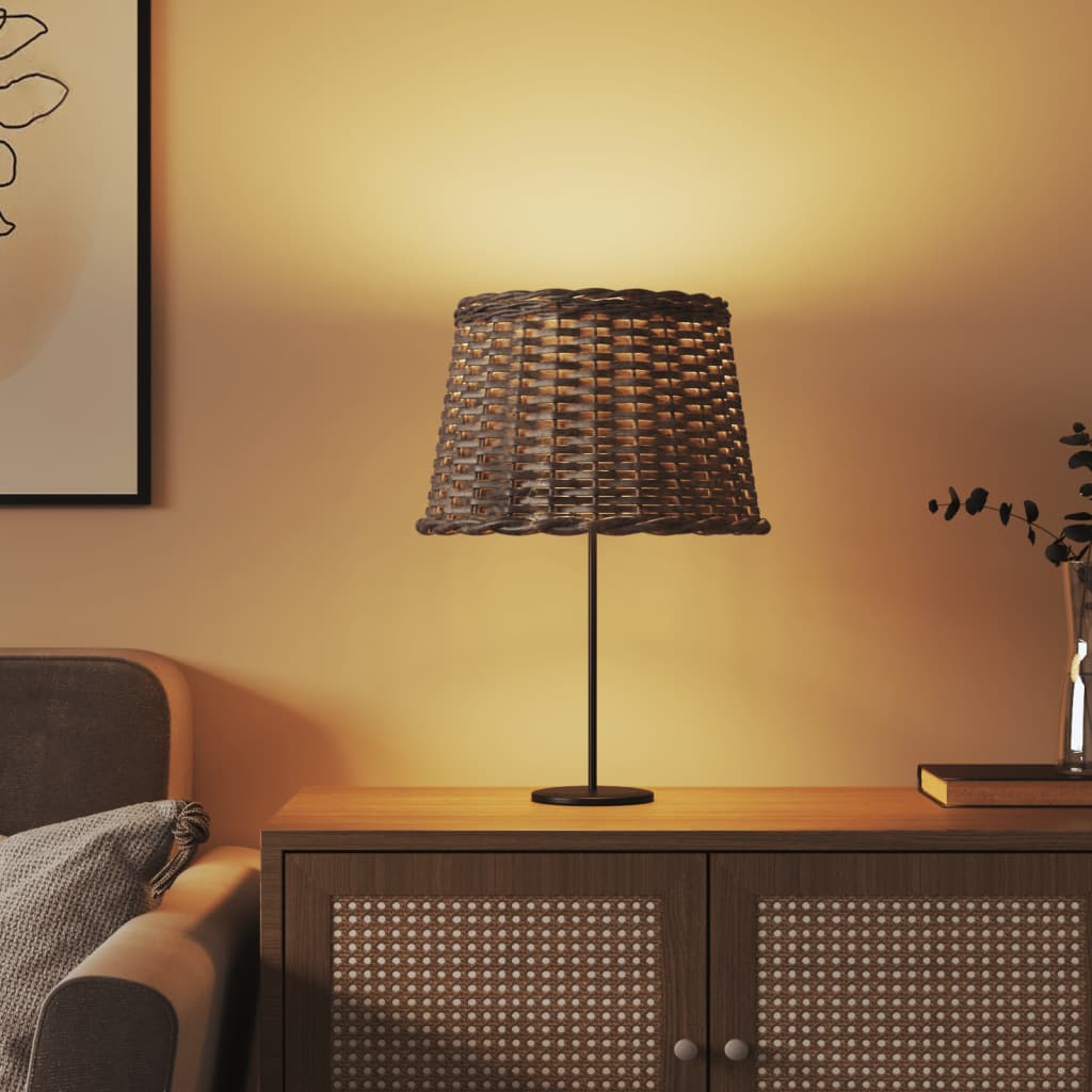 Vidaxl -Lampenschatten Ø40x26 cm Wicker Brown