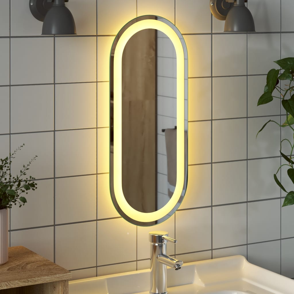Vidaxl Badezimmerspiegel LED Oval 60x25 cm