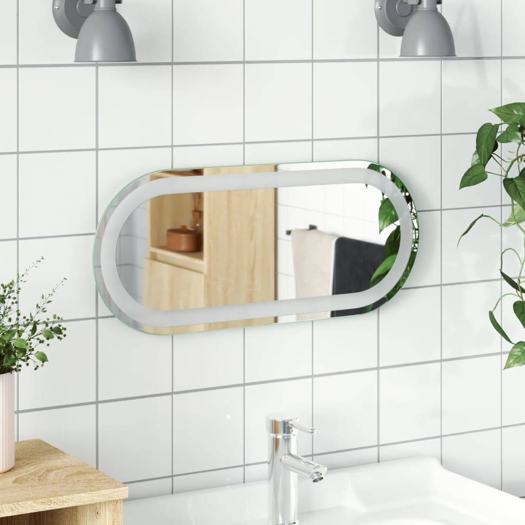 Vidaxl Badezimmerspiegel LED Oval 60x25 cm