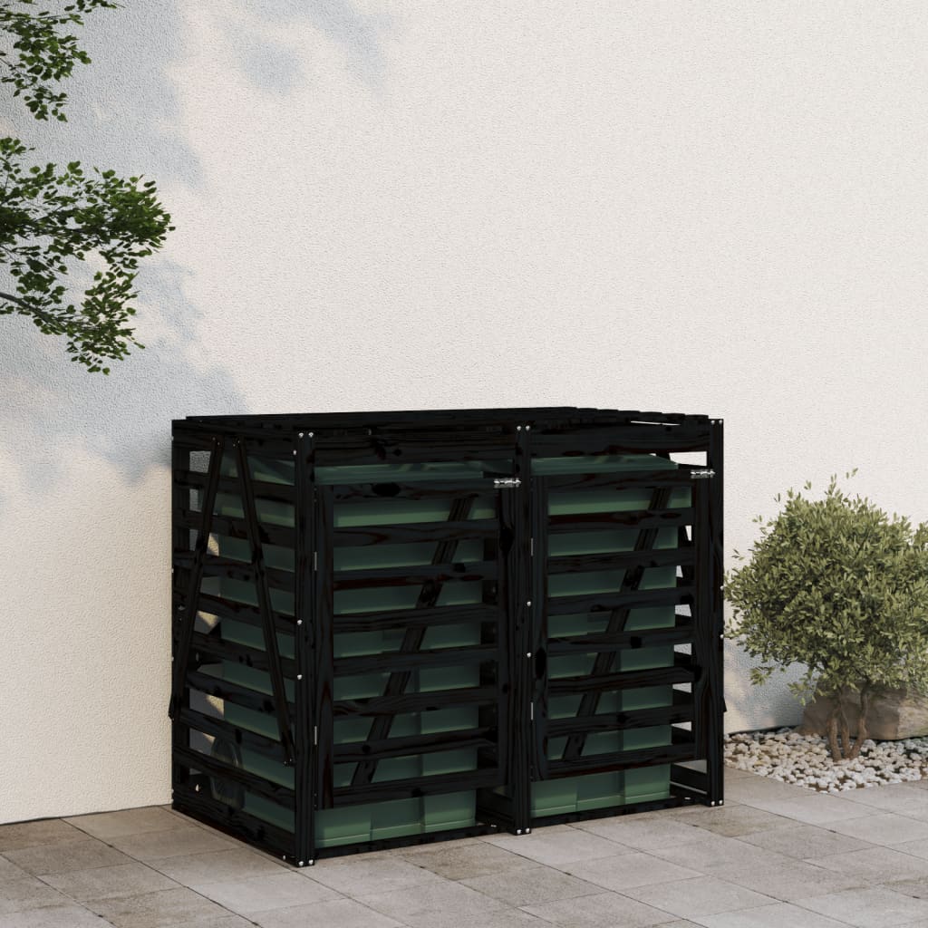 Vidaxl Containerspeicher Doppelkiefern schwarz schwarz