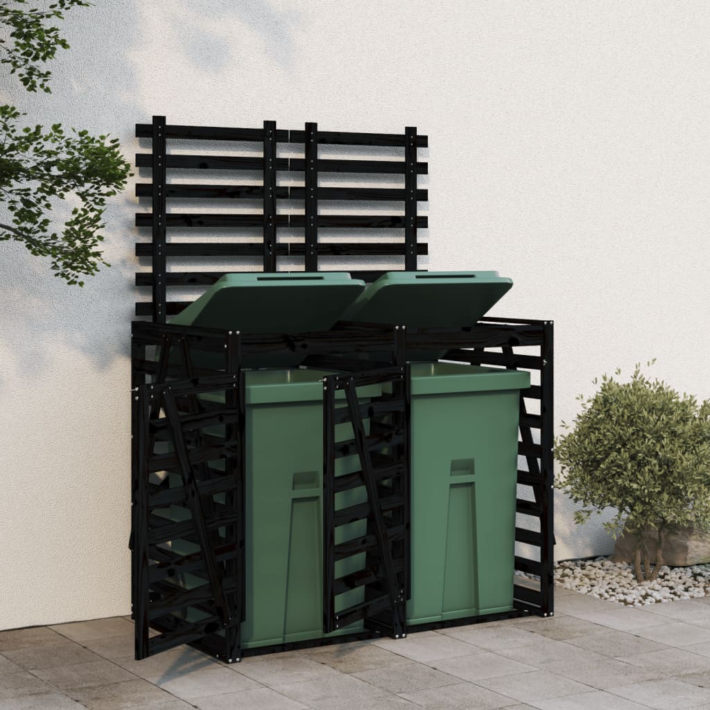 Vidaxl Containerspeicher Doppelkiefern schwarz schwarz