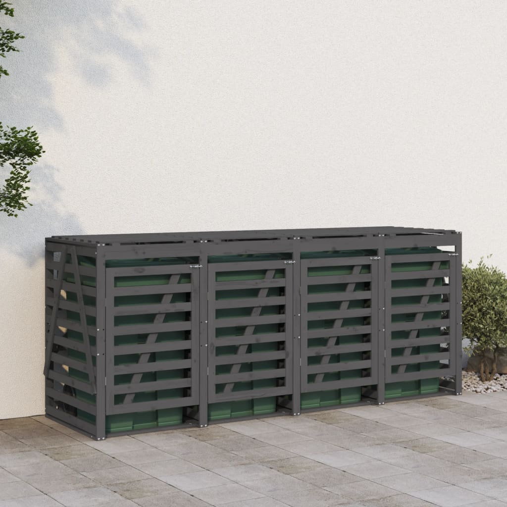 Vidaxl Container Speicher vier -zeit Festkieferngrau grau grau