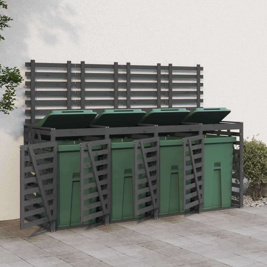 Vidaxl Container Speicher vier -zeit Festkieferngrau grau grau
