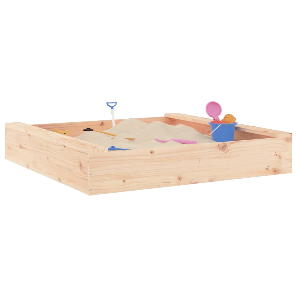 Vidaxl Sandbox mit Bänken quadratische Festkiefer