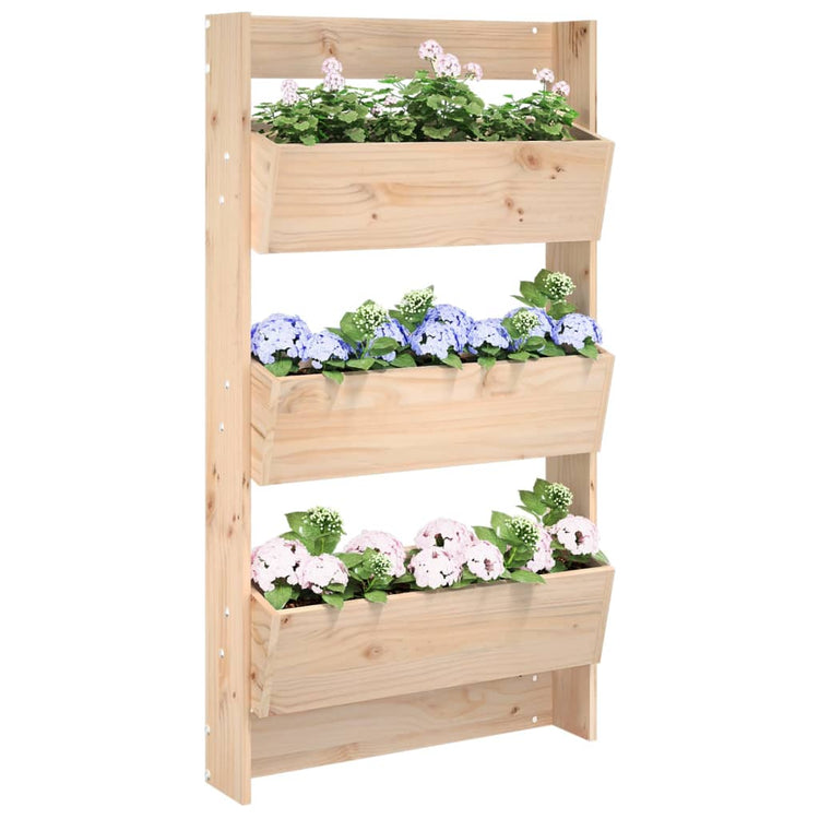 Vidaxx Pflanzgefäß zur Wandmontage aus 3-lagigem 60x18,5x110 cm Kiefernholz