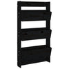 Vidaxl Plannbak Wandmontage 3-Laags 60x18.5x110 cm Kiefernholz schwarz