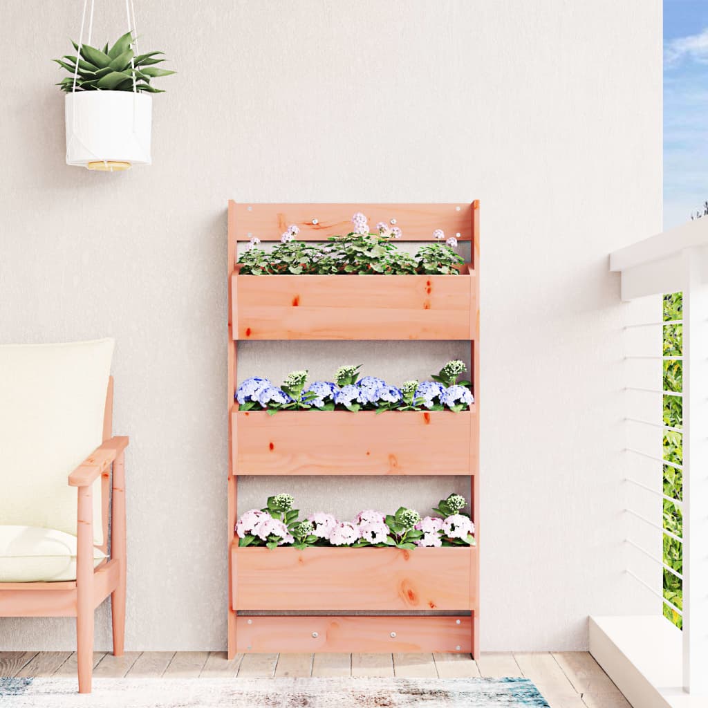 Vidaxx-Pflanzgefäß zur Wandmontage, 3-lagiges 60 x 18,5 x 110 cm großes Douglasienholz