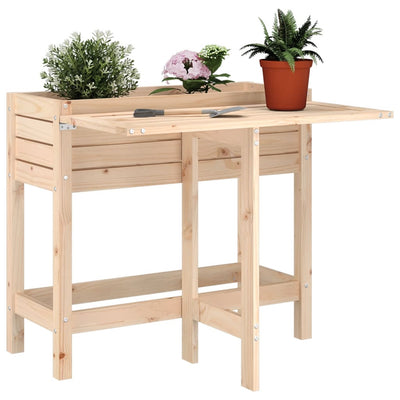 VIDAXL -Pflanzer mit Klapptisch -Top -Feststoffkiefer