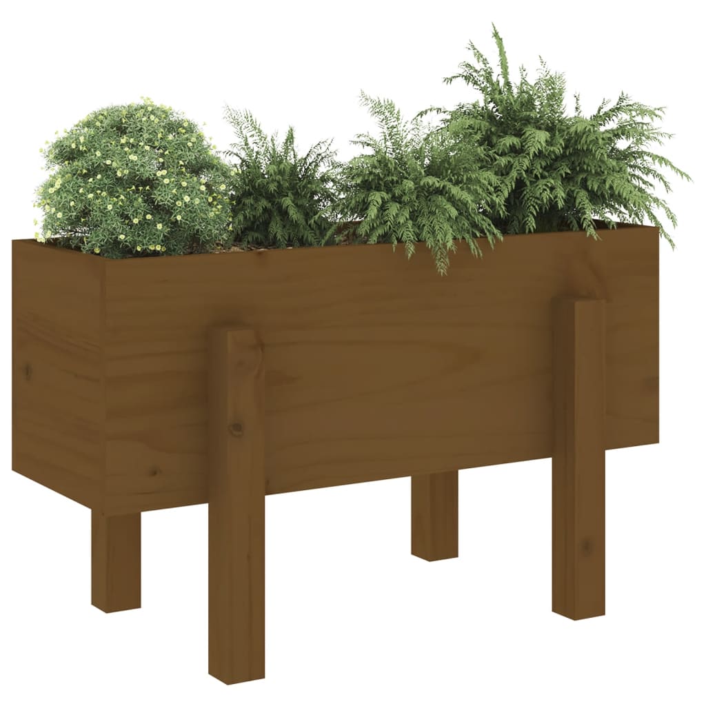 VIDAXL -Planungsbox 62x30x38 cm Festkiefer Honigbraun