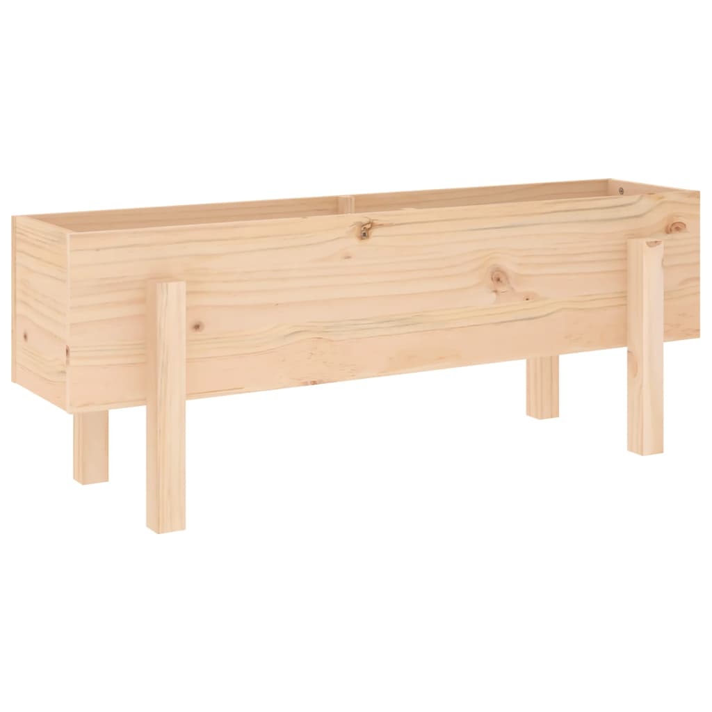 VidaXL Pflanzgefäß erhöht 101x30x38 cm aus massivem Kiefernholz