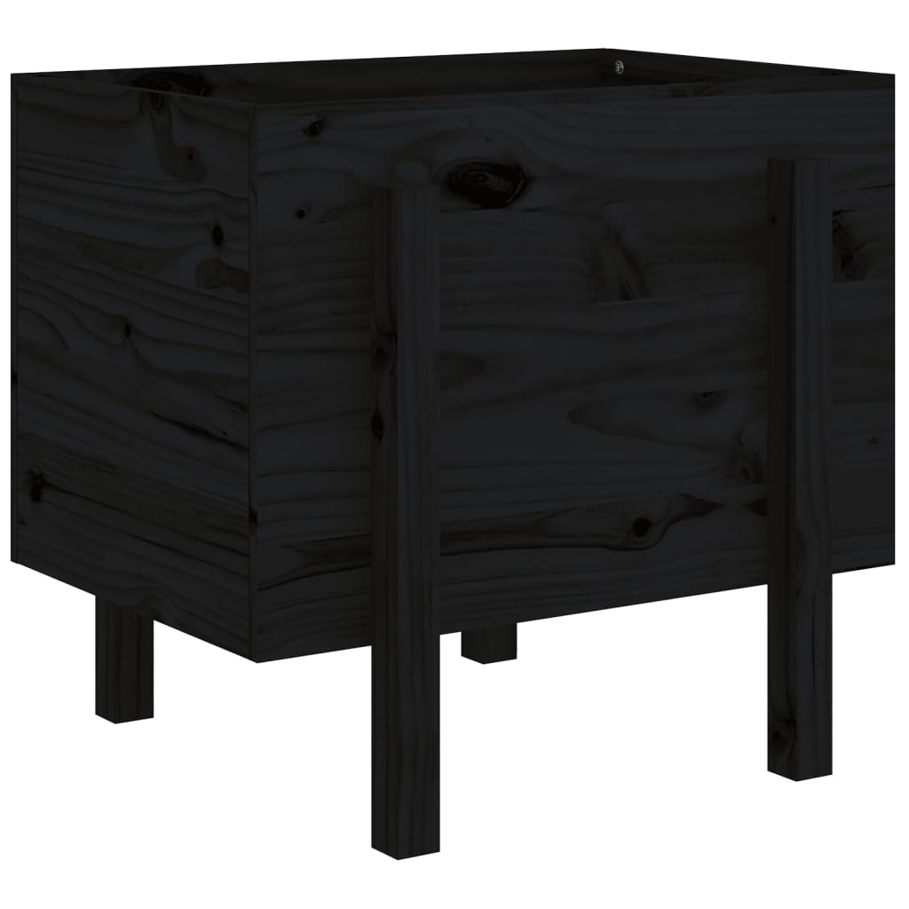 VIDAXL -Planungsbox 62x50x57 cm Festkiefer schwarz
