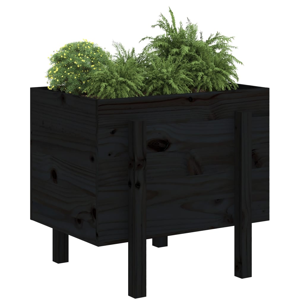 VIDAXL -Planungsbox 62x50x57 cm Festkiefer schwarz
