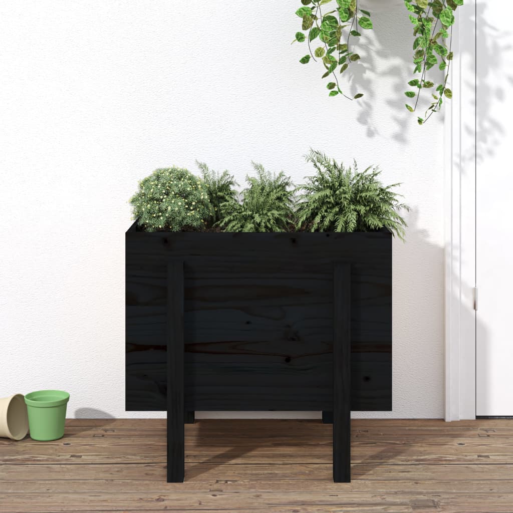 VIDAXL -Planungsbox 62x50x57 cm Festkiefer schwarz