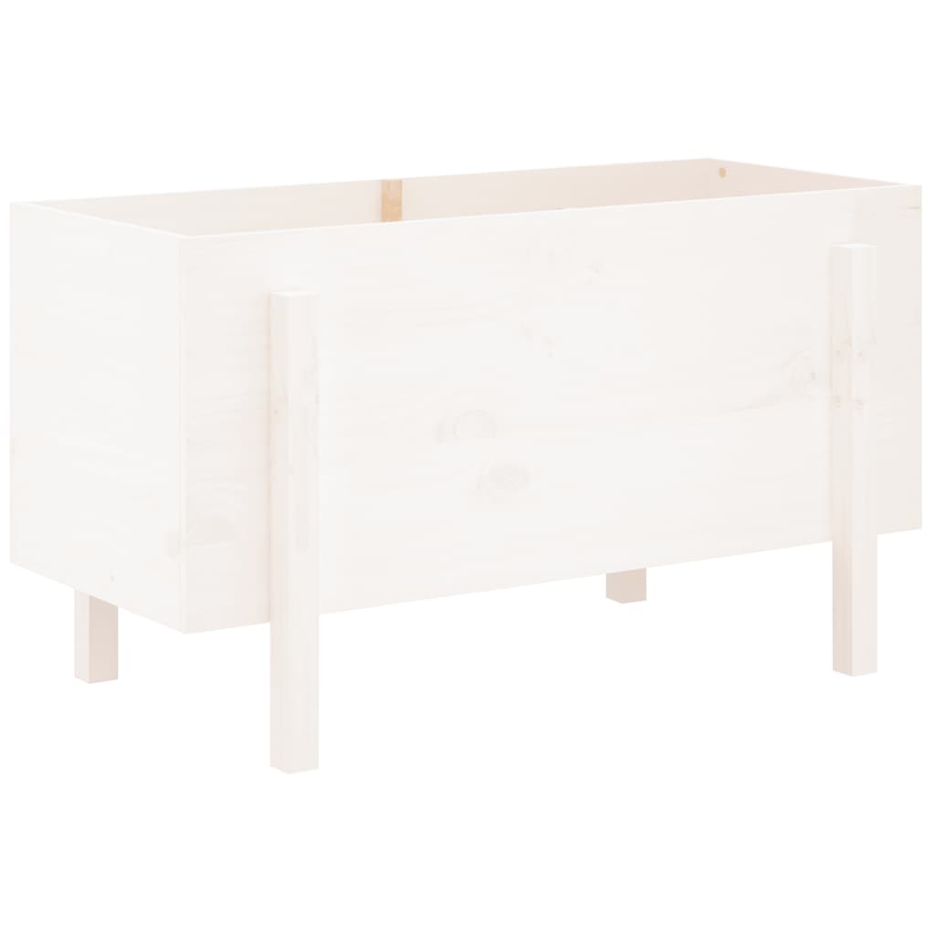 VIDAXL -Pflanzer erhöht 101x50x57 cm Festkiefer weiß