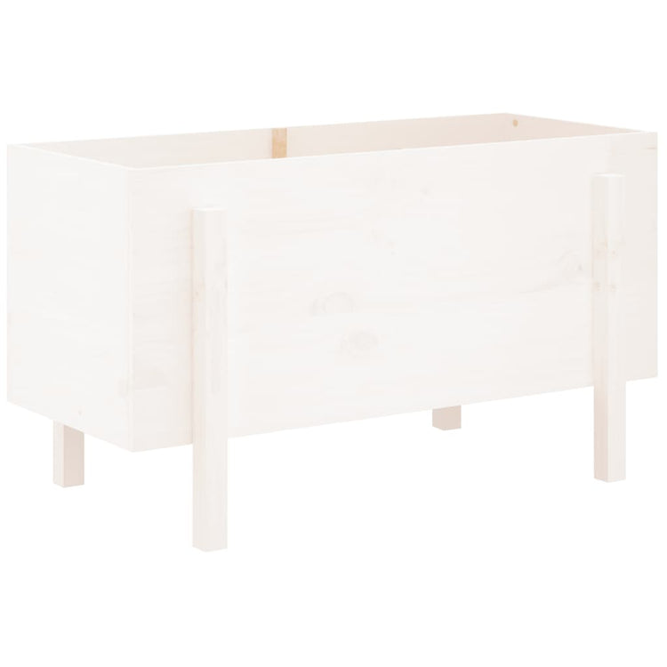 VIDAXL -Pflanzer erhöht 101x50x57 cm Festkiefer weiß