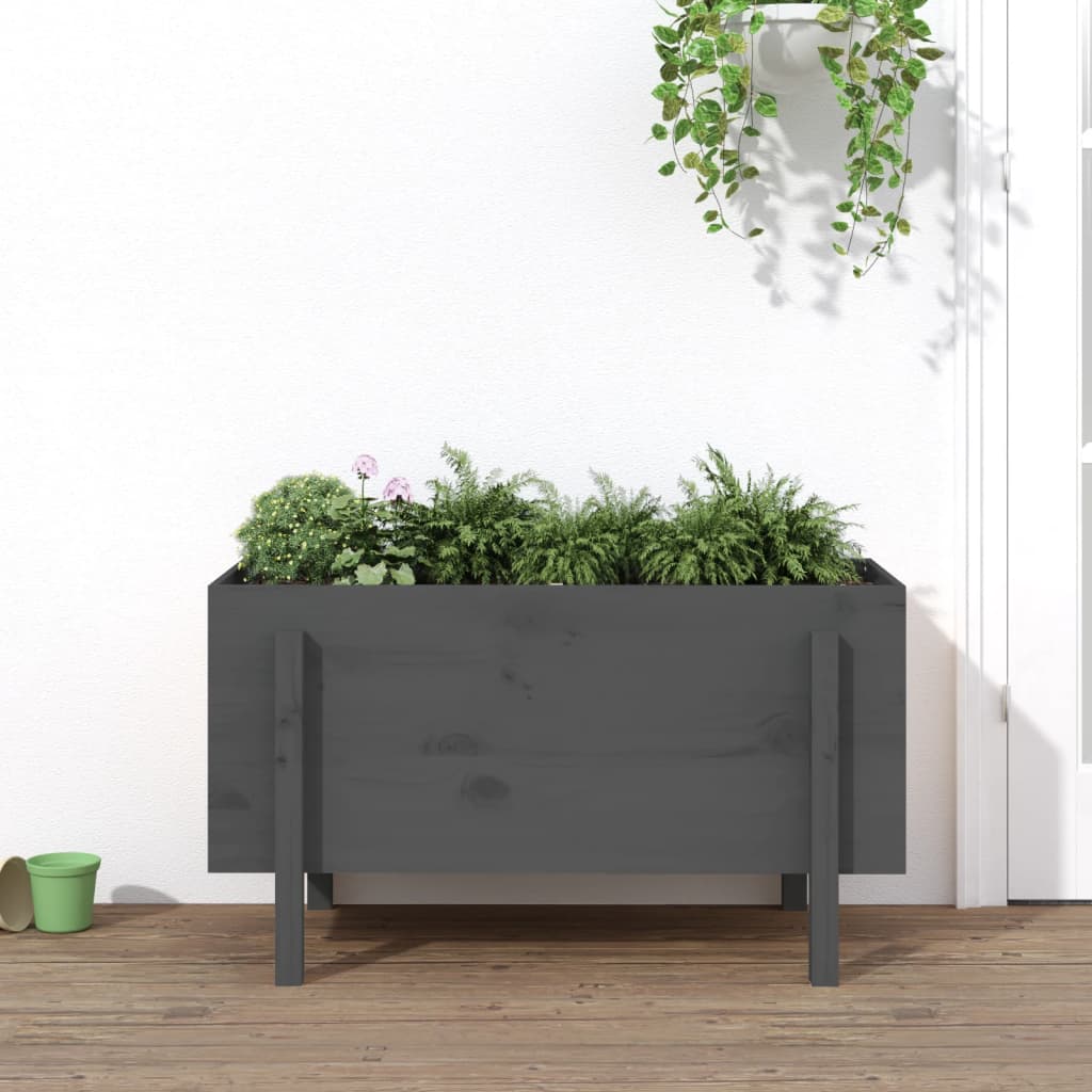 VIDAXL -Pflanzer erhöht 101x50x57 cm Festkieferngrau