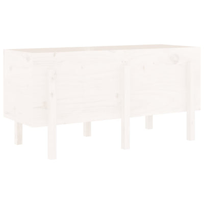VIDAXL -Planungsbox erhöht 121x50x57 cm Festkiefer weiß