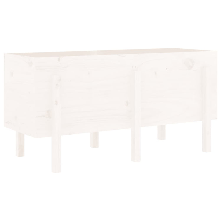 VIDAXL -Planungsbox erhöht 121x50x57 cm Festkiefer weiß