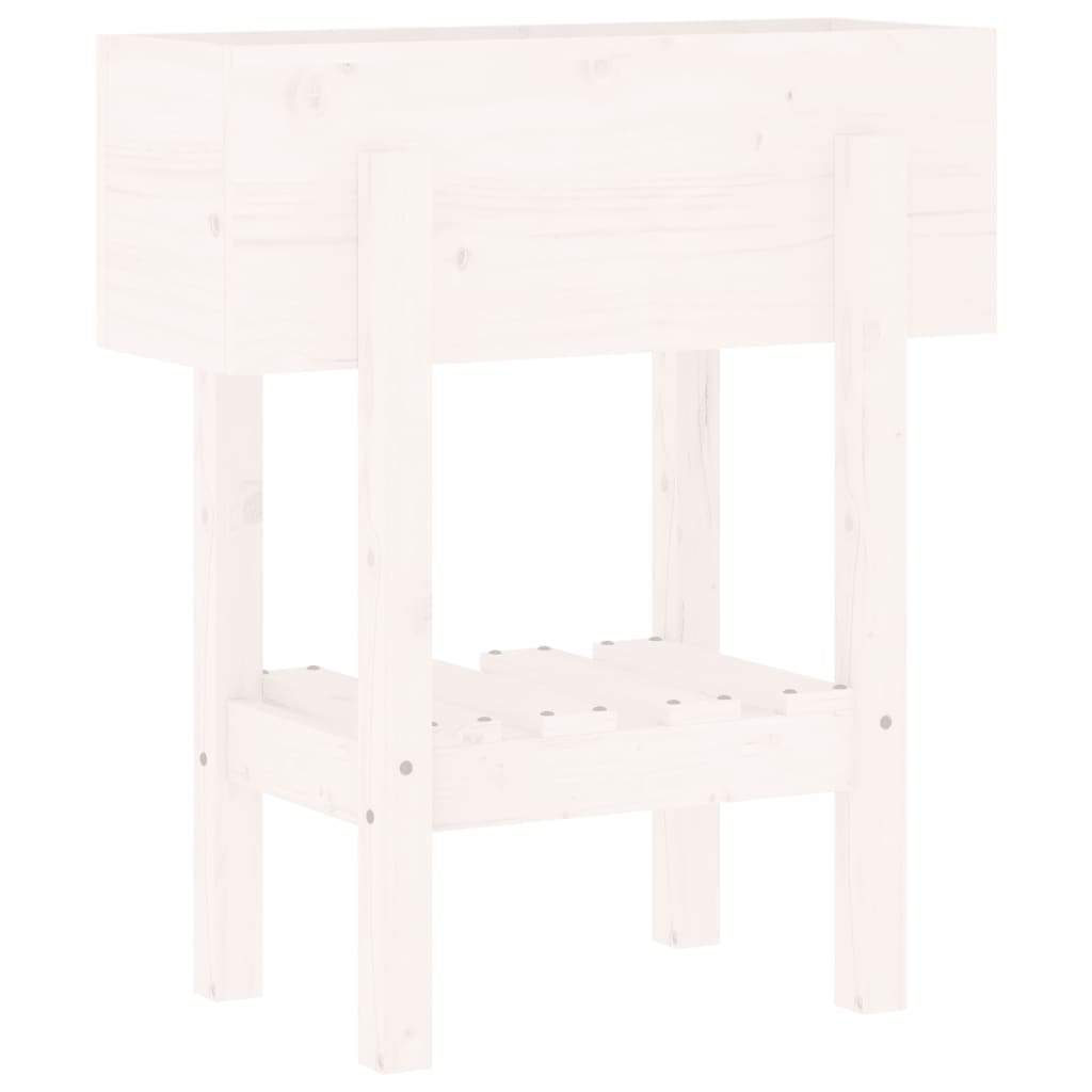 VIDAXL -Planungsbox 62x30x69 cm Festkiefer weiß