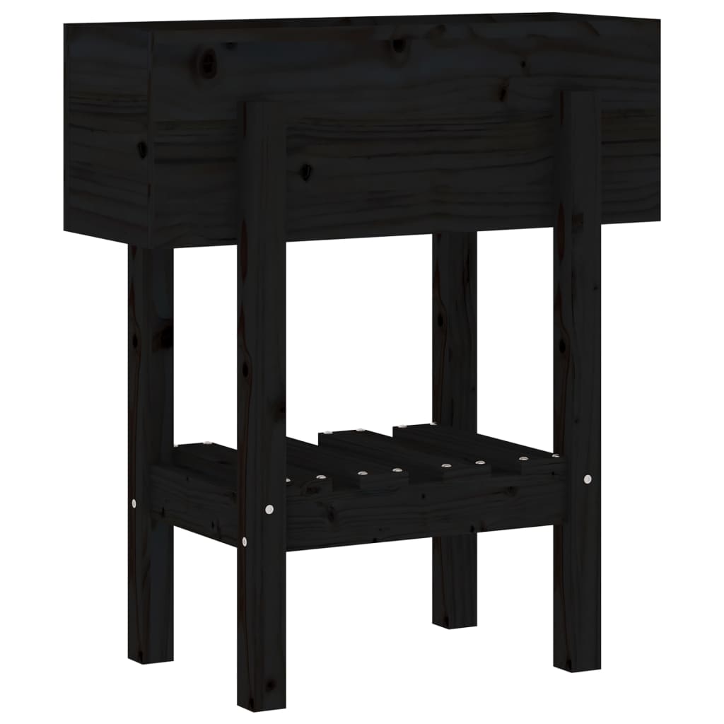 VIDAXL -Planungsbox 62x30x69 cm Festkiefer schwarz