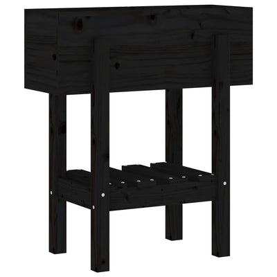 VIDAXL -Planungsbox 62x30x69 cm Festkiefer schwarz