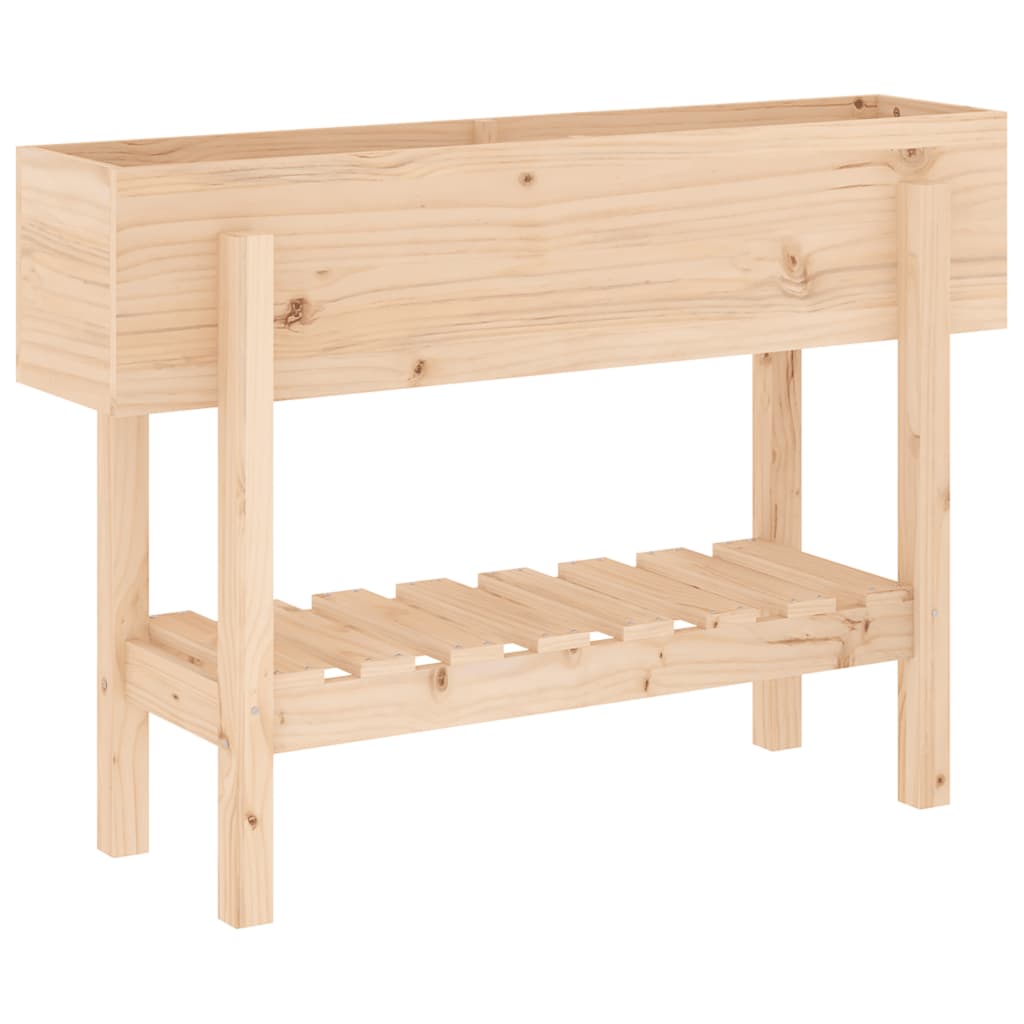 VidaXL Pflanzgefäß erhöht 101x30x69 cm aus massivem Kiefernholz