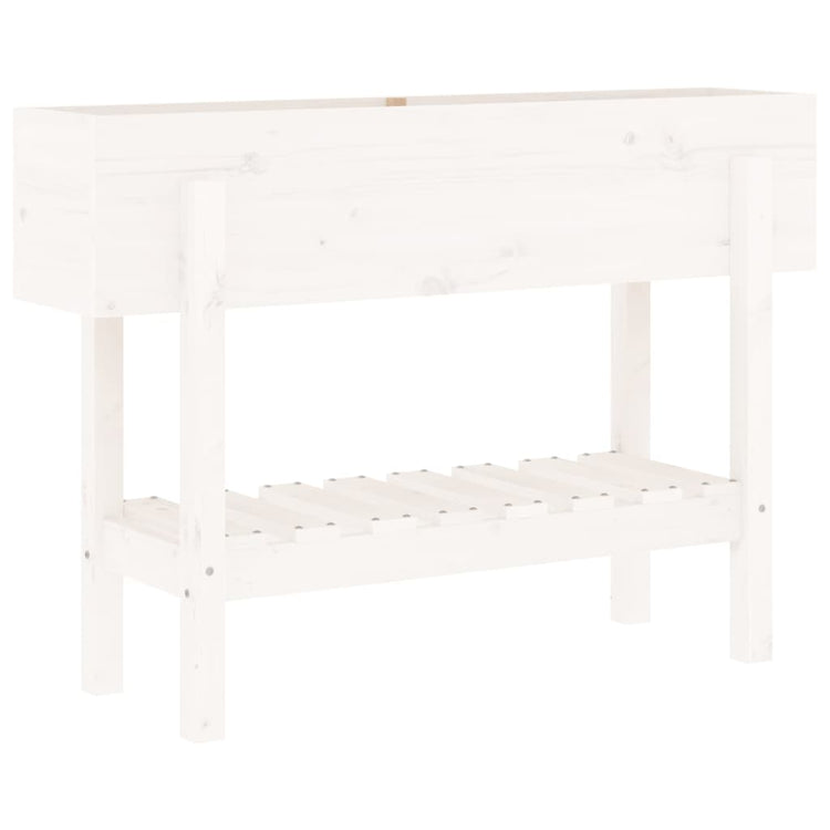 Vidaxl -Pflanzer erhöht 101x30x69 cm Festkiefer weiß