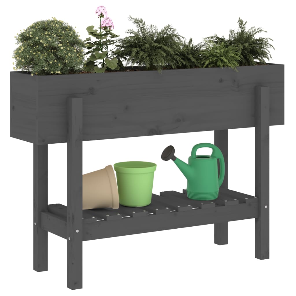 VIDAXL -Pflanzer erhöht 101x30x69 cm Festkiefergrau