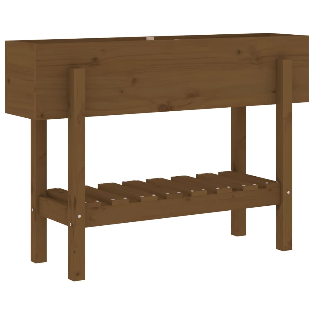 Vidaxl -Pflanzer erhöht 101x30x69 cm Festkiefer Honigbraun