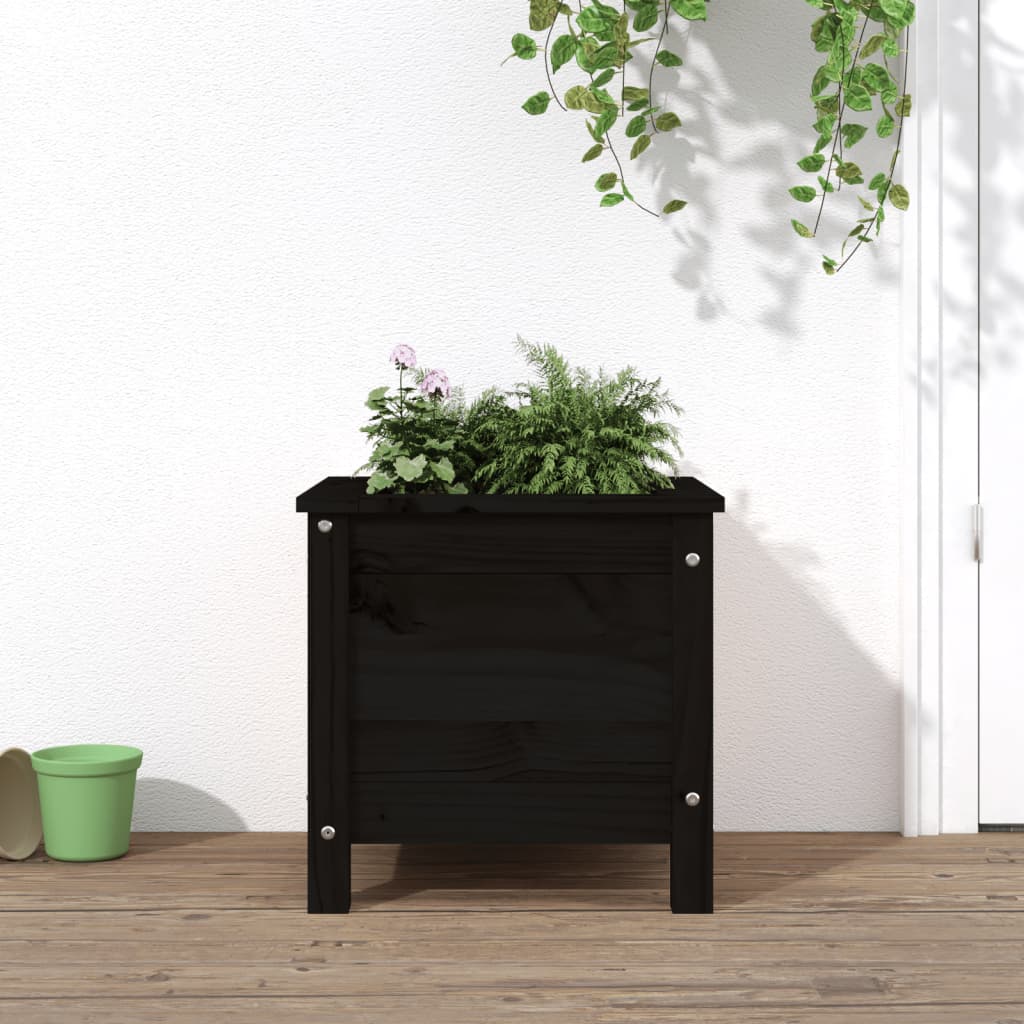 VIDAXL -Planungsbox 40x40x39 cm Festkiefer schwarz