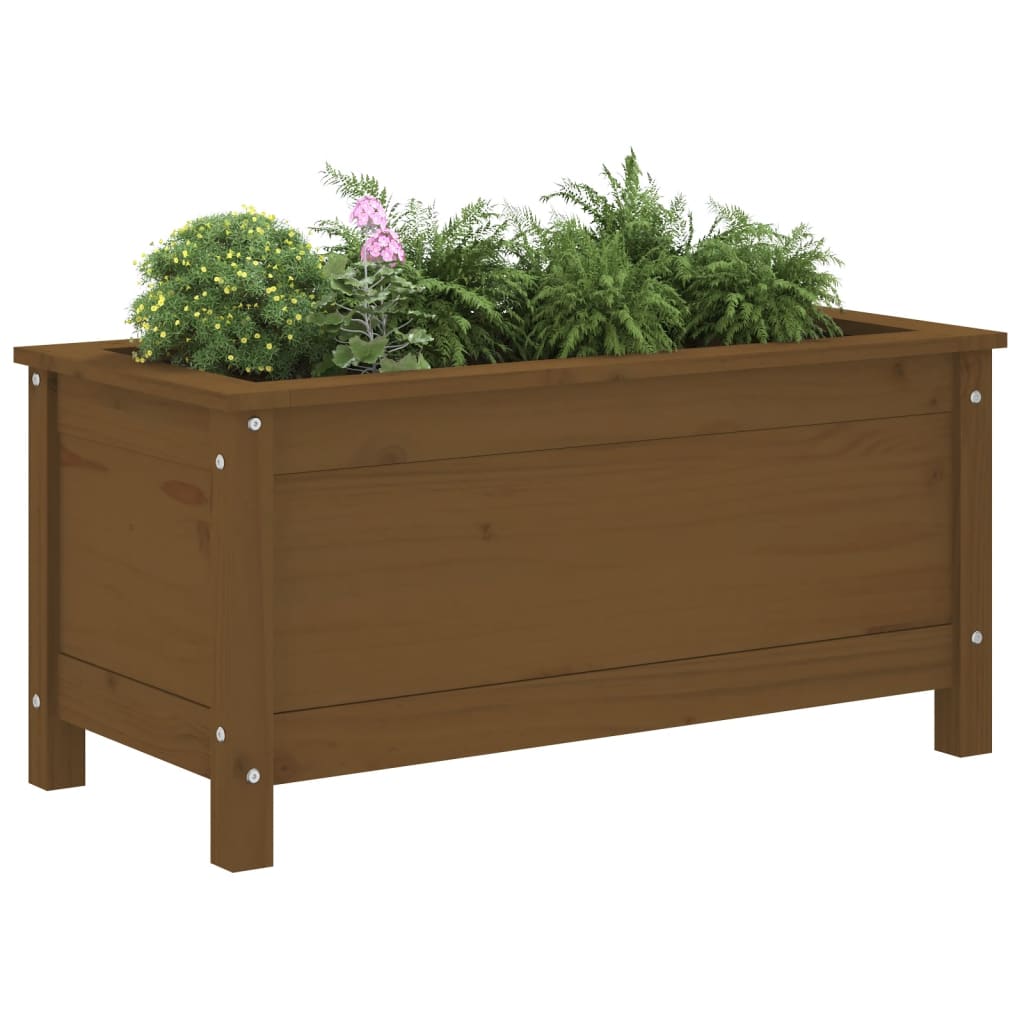 VIDAXL -Planungsbox 82.5x40x39 cm Festkiefer Honigbraun