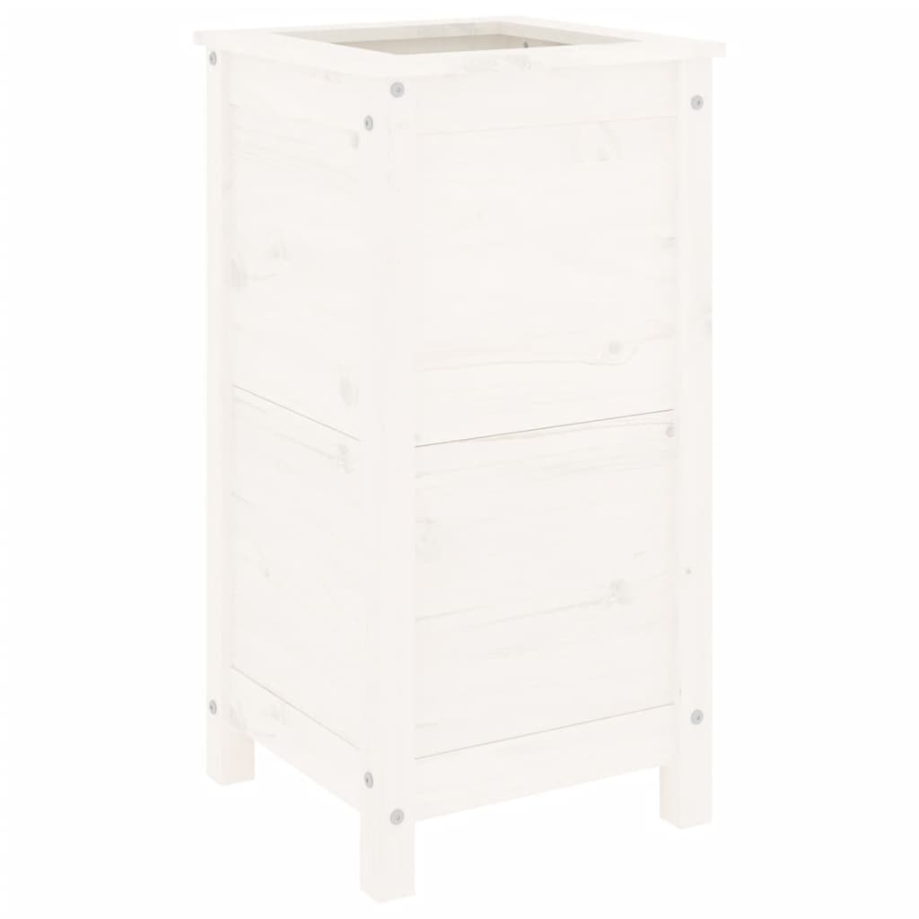 Vidaxl -Pflanzer Big 40x40x78 cm Festkiefer weiß