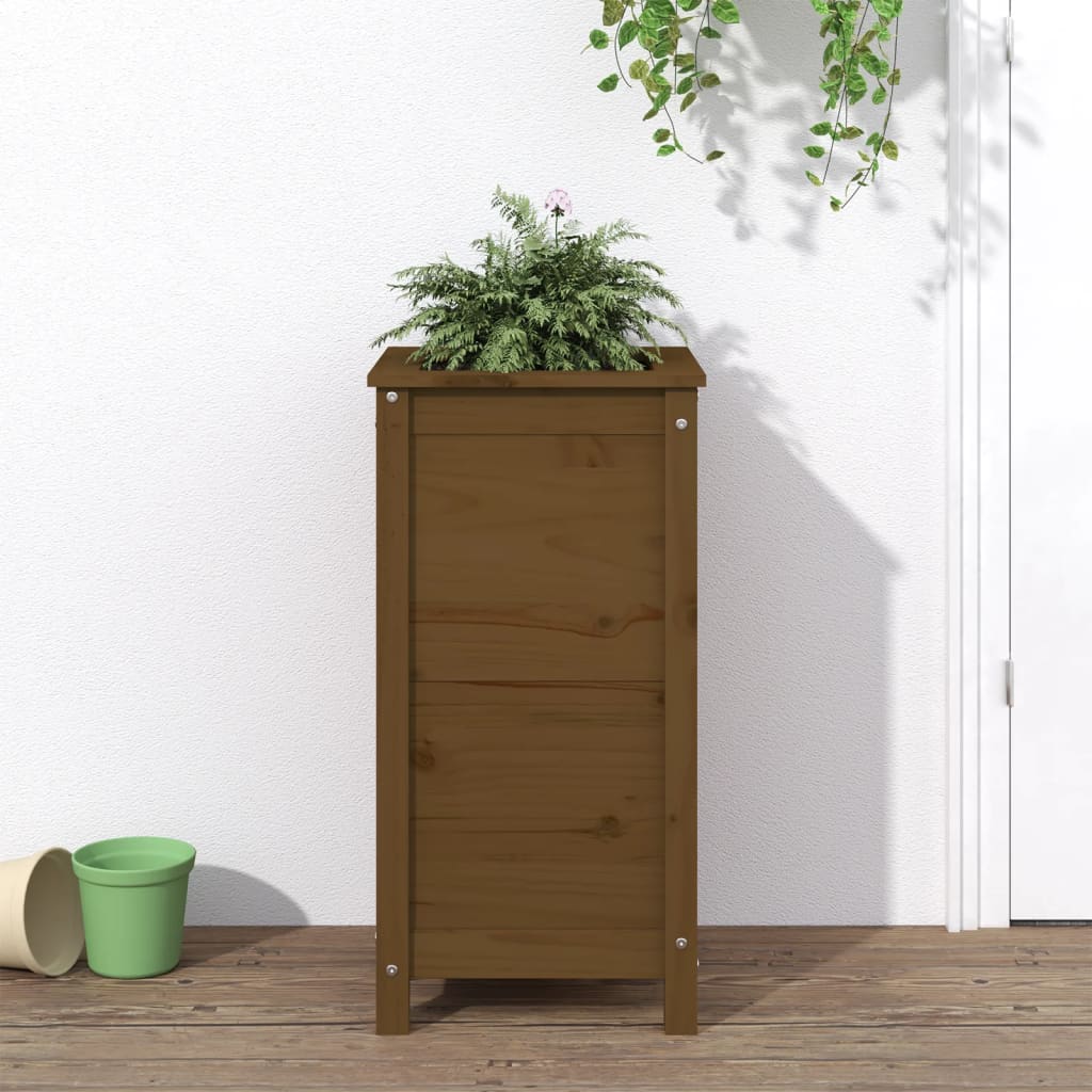 VIDAXL -Planungsbox 40x40x78 cm Festkiefer Honigbraun