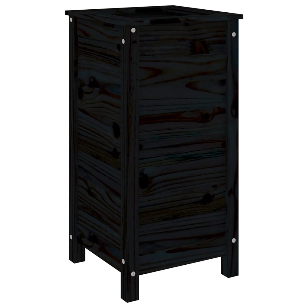 VIDAXL -Planungsbox 40x40x78 cm Festkiefer schwarz