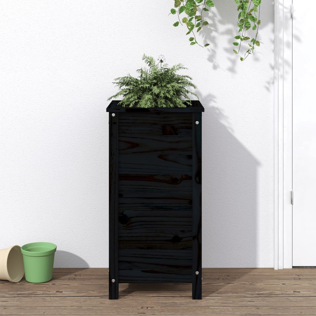VIDAXL -Planungsbox 40x40x78 cm Festkiefer schwarz