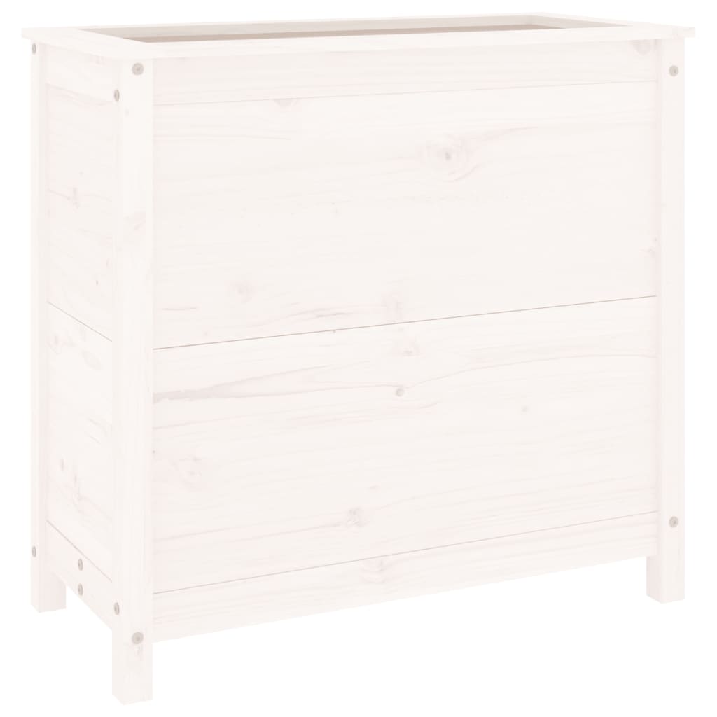 VIDAXL -Planungsbox 82.5x40x78 cm Festkiefer weiß