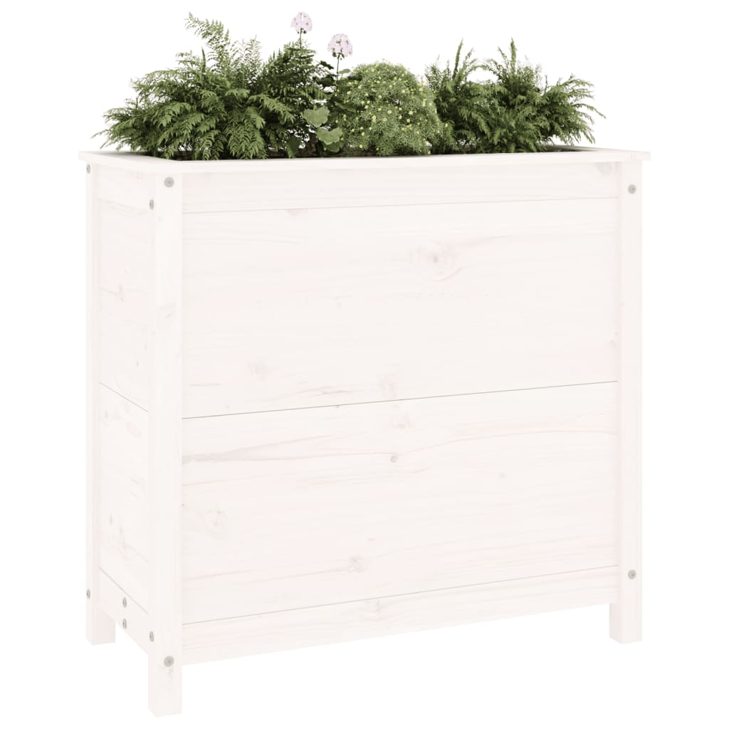 VIDAXL -Planungsbox 82.5x40x78 cm Festkiefer weiß