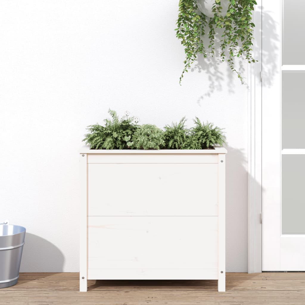 VIDAXL -Planungsbox 82.5x40x78 cm Festkiefer weiß