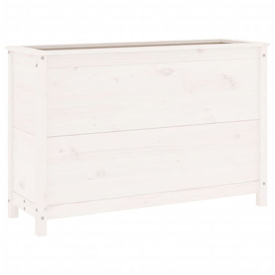 Vidaxl -Pflanzer erhöht 119,5 x 40 x 78 cm Festkiefer weiß