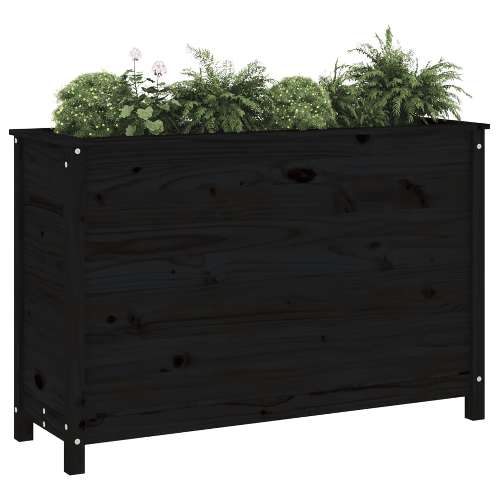 VIDAXL -Pflanzer erhöht 119,5 x 40 x 78 cm Festkiefer schwarz