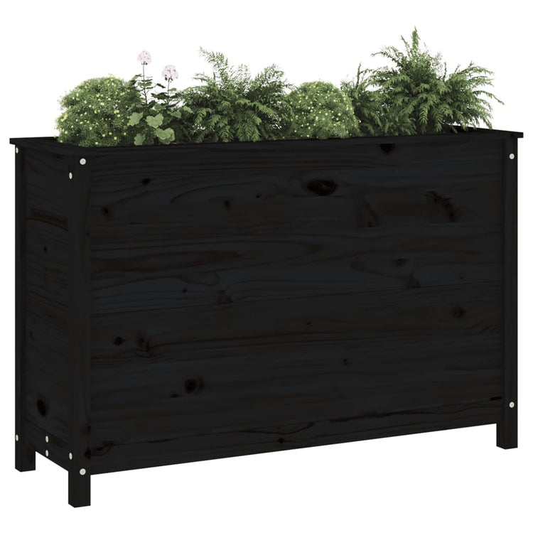 VIDAXL -Pflanzer erhöht 119,5 x 40 x 78 cm Festkiefer schwarz