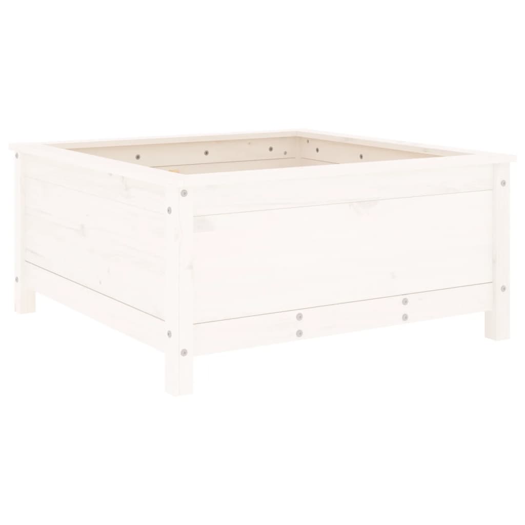 VIDAXL -Planungsbox 82.5x82.5x39 cm Festkiefer weiß
