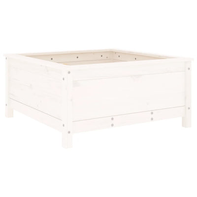 VIDAXL -Planungsbox 82.5x82.5x39 cm Festkiefer weiß