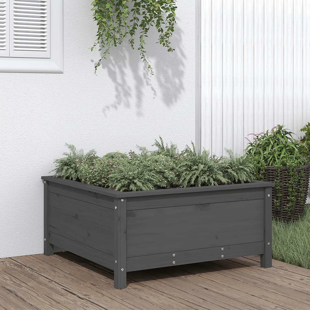 VIDAXL -Planungsbox 82.5x82.5x39 cm Festkiefergrau