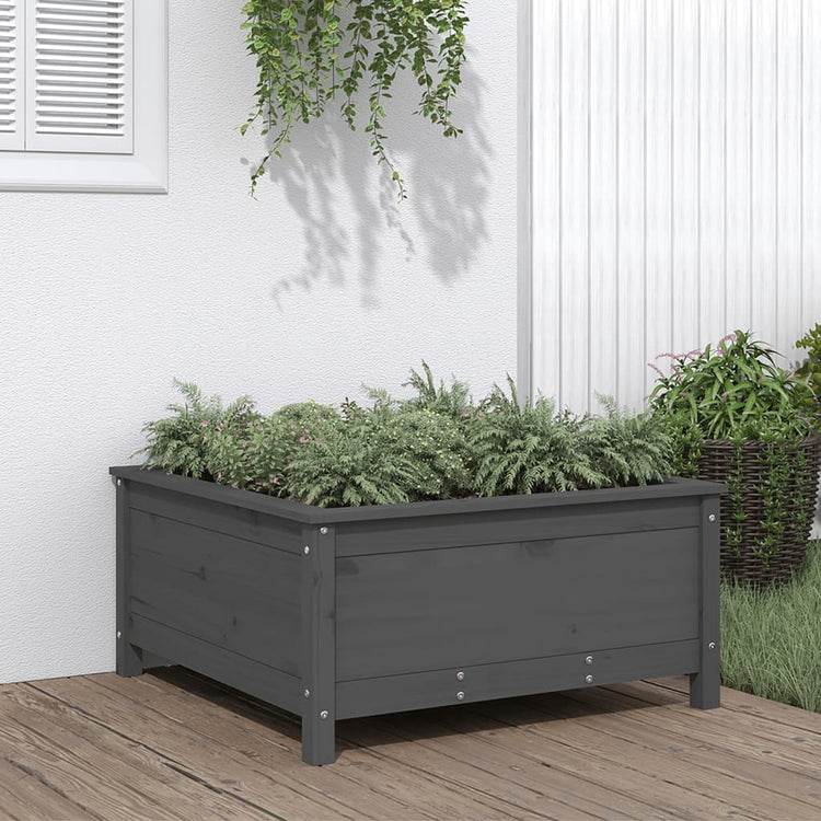 VIDAXL -Planungsbox 82.5x82.5x39 cm Festkiefergrau
