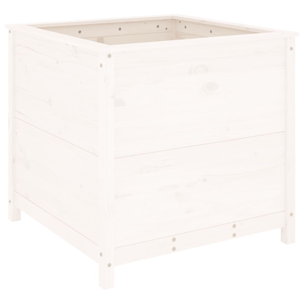 VIDAXL -Planungsbox 82.5x82.5x78 cm Festkiefer weiß